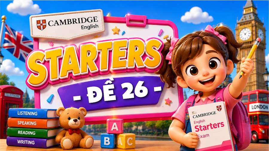 Đề thi STARTERS - ĐỀ 26